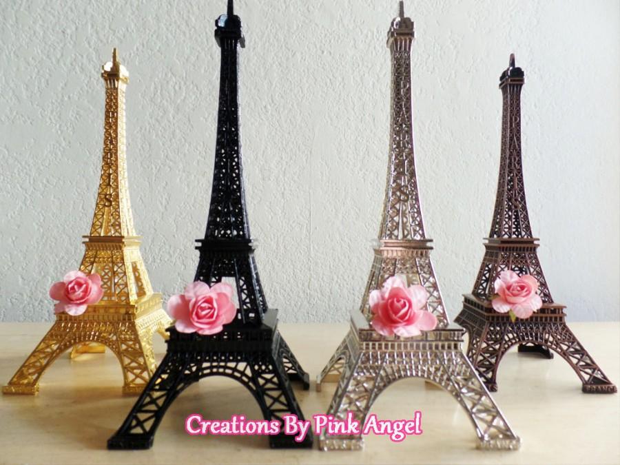 Свадьба - 10" Metal Eiffel Tower Cake Topper, Paris Wedding, Eiffel Tower Centerpiece, Eiffel Tower Replica, Paris Bridal Shower, Paris Baby Shower