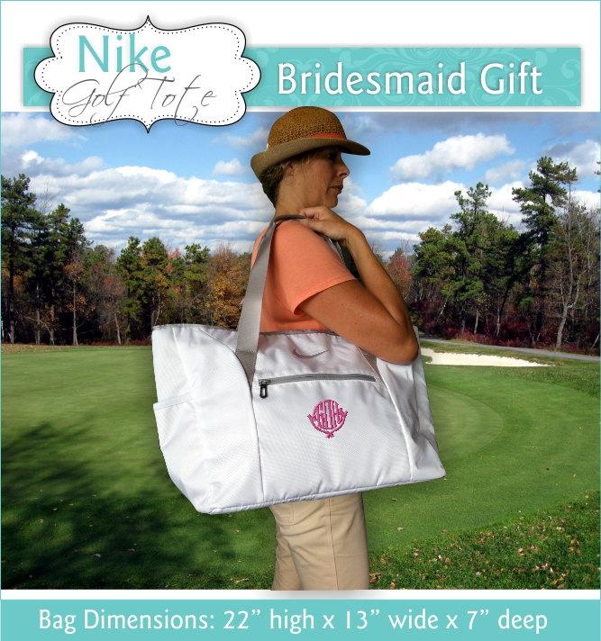Hochzeit - 1 Nike Golf Tote Bag, Athletic Bag, Large Monogram Tote Bag, Athletic Bag, Bridesmaid Gift, Wedding Party Gift, Personalized Tote Bag