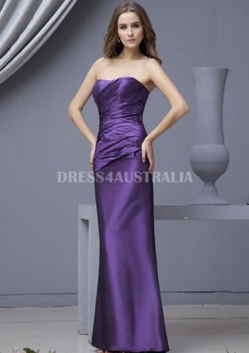 زفاف - Buy Australia A-line Strapless Regency Taffeta Floor Length Bridesmaid Dresses 81320991 at AU$141.37 - Dress4Australia.com.au