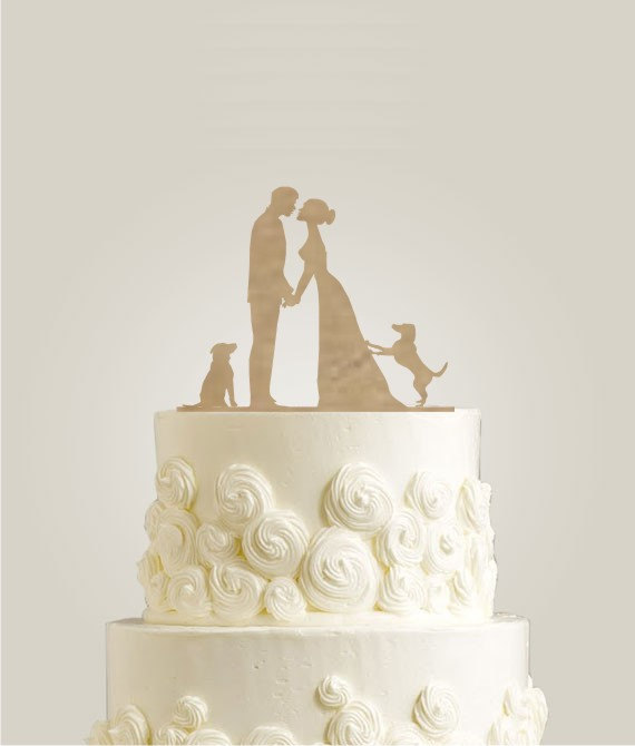 Свадьба - Wood Cake Topper 