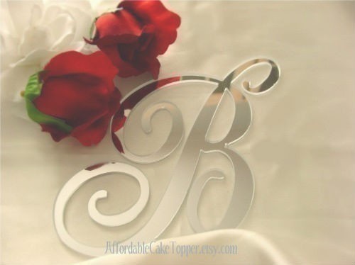 Mariage - Wedding Cake Topper - Monogram Cake Topper - Letter Cake Topper - Silver Cake Topper - Gold Cake Topper - Many Colors Available