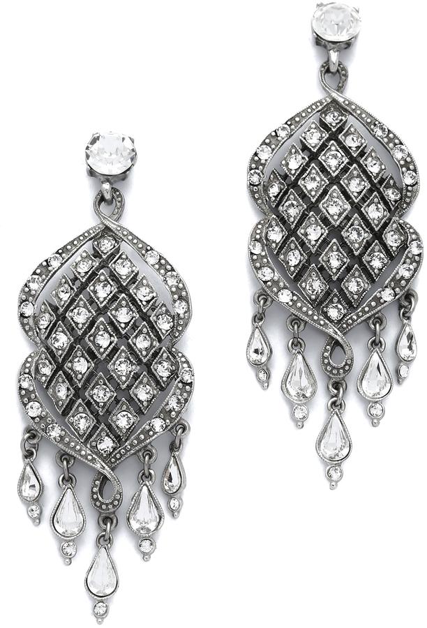Wedding - Ben-Amun Woven Crystal Earrings