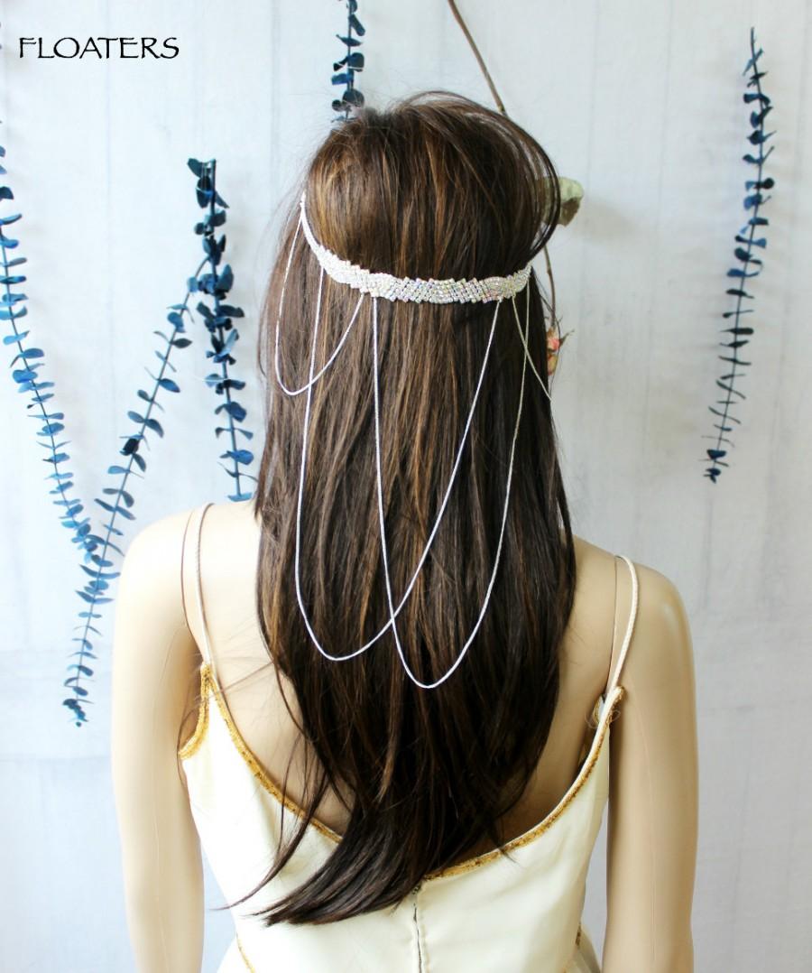 زفاف - Bridal Headpiece, Bridal Headband, Hair Chain, Head Chain, Wedding Headpiece, Bridal Hair Jewelry