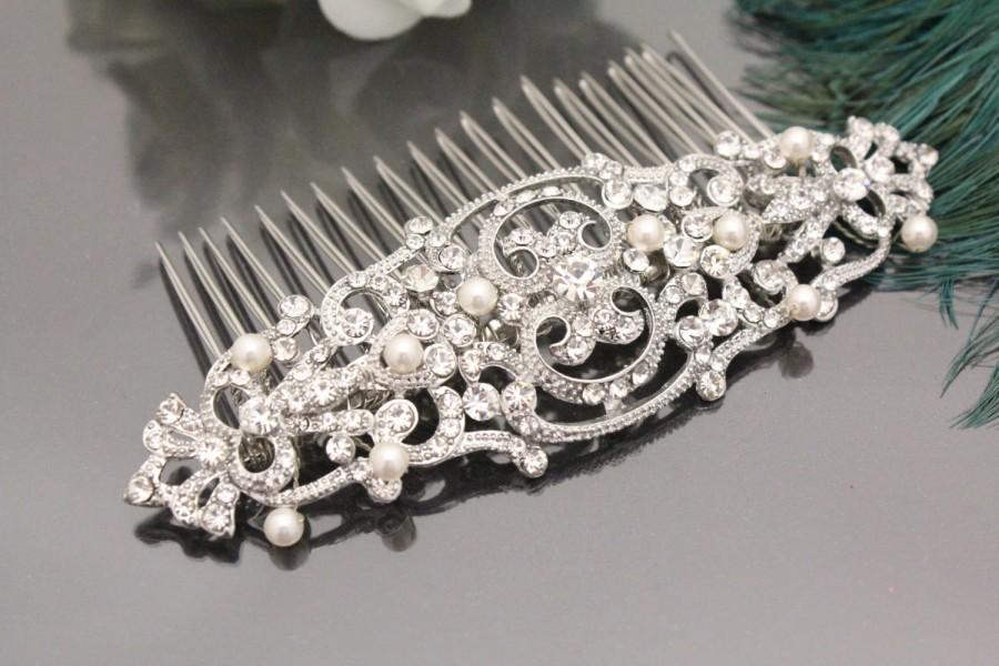 زفاف - Wedding hair comb pearl Bridal hair comb vintage Wedding hair accessory Bridal headpiece Wedding hair piece Wedding hair jewelry Bridal comb