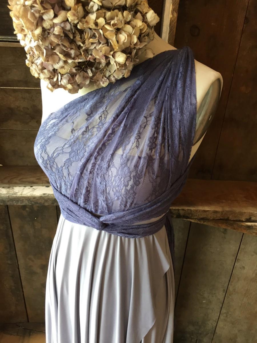 Hochzeit - TULIP CUT Lace and Satin Infinity Wrap Dress-Custom combine fabrics- Bridesmaids, Wedding, Maternity Plus Size,