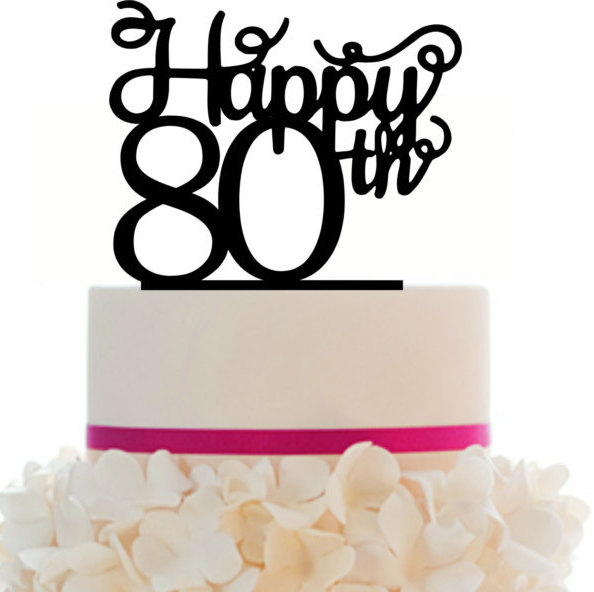 Свадьба - 10 20 30 40 50 60 70 80 90 Birthday/Anniversary Cake Topper Personalized With 50 different colors