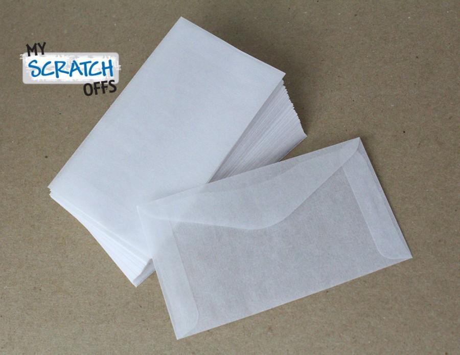 زفاف - Mini Envelopes 50 Wedding Favors Lottery Ticket Glassine Envelopes 2.5 x 4.25" Lotto Scratch Off Card
