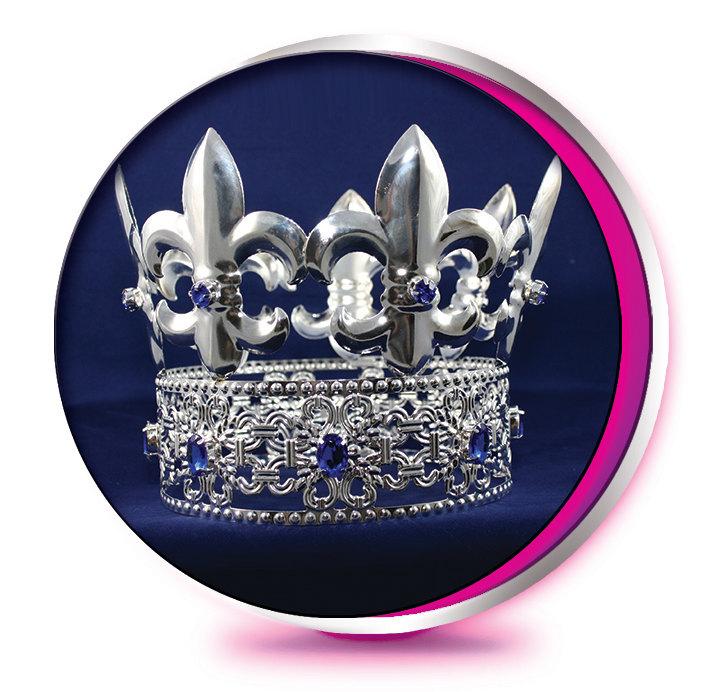 Mariage - The Royal Highness - Rhinestone King Tiara - Pageant, Wedding, Prom, Homecoming, or Bridesmaid Crown