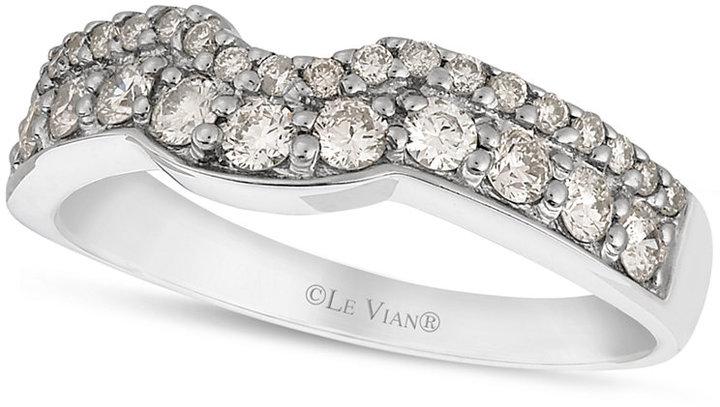 Hochzeit - Le Vian Diamond Diamond Wedding Band (5/8 ct. t.w.) in 14k White Gold