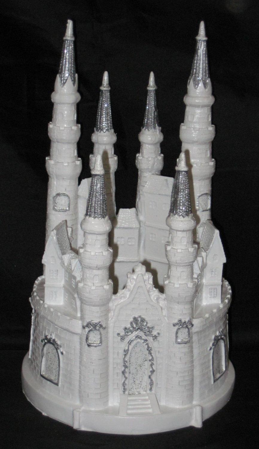 زفاف - Lighted Cinderella Castle Fairy Tale Cake Topper Cake Top. Your Choice Of Accent Color