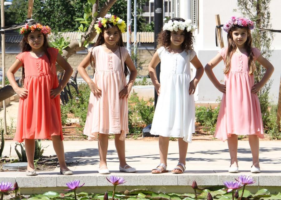 Wedding - Flower Girl Dress - Girls Dresses - Girls Bridesmaid Dresses - Chiffon Dress For Girls - Junior Bridesmaid - Birthday Dress