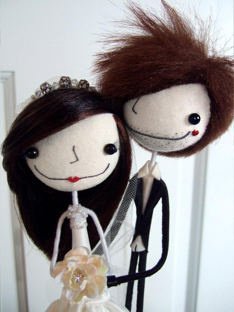 Свадьба - Super Sweet and Whimsical Custom Wedding Cake Toppers