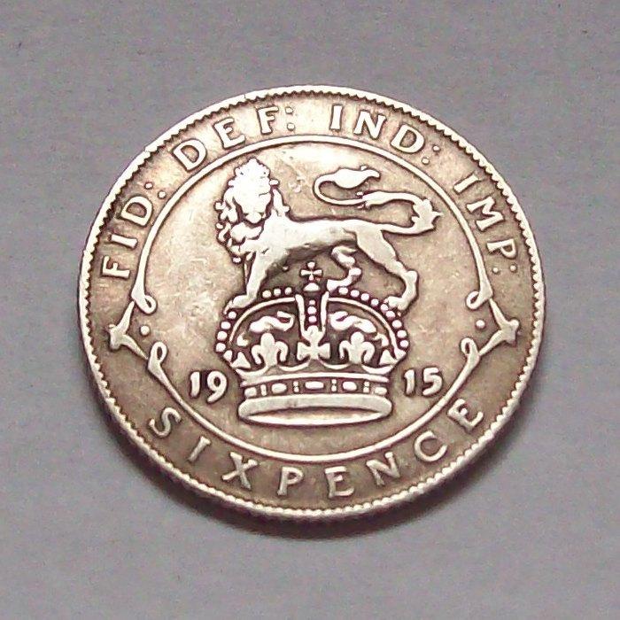 Wedding - 1915 Silver Sixpence - 100 Year Old Lucky Charm for Wedding