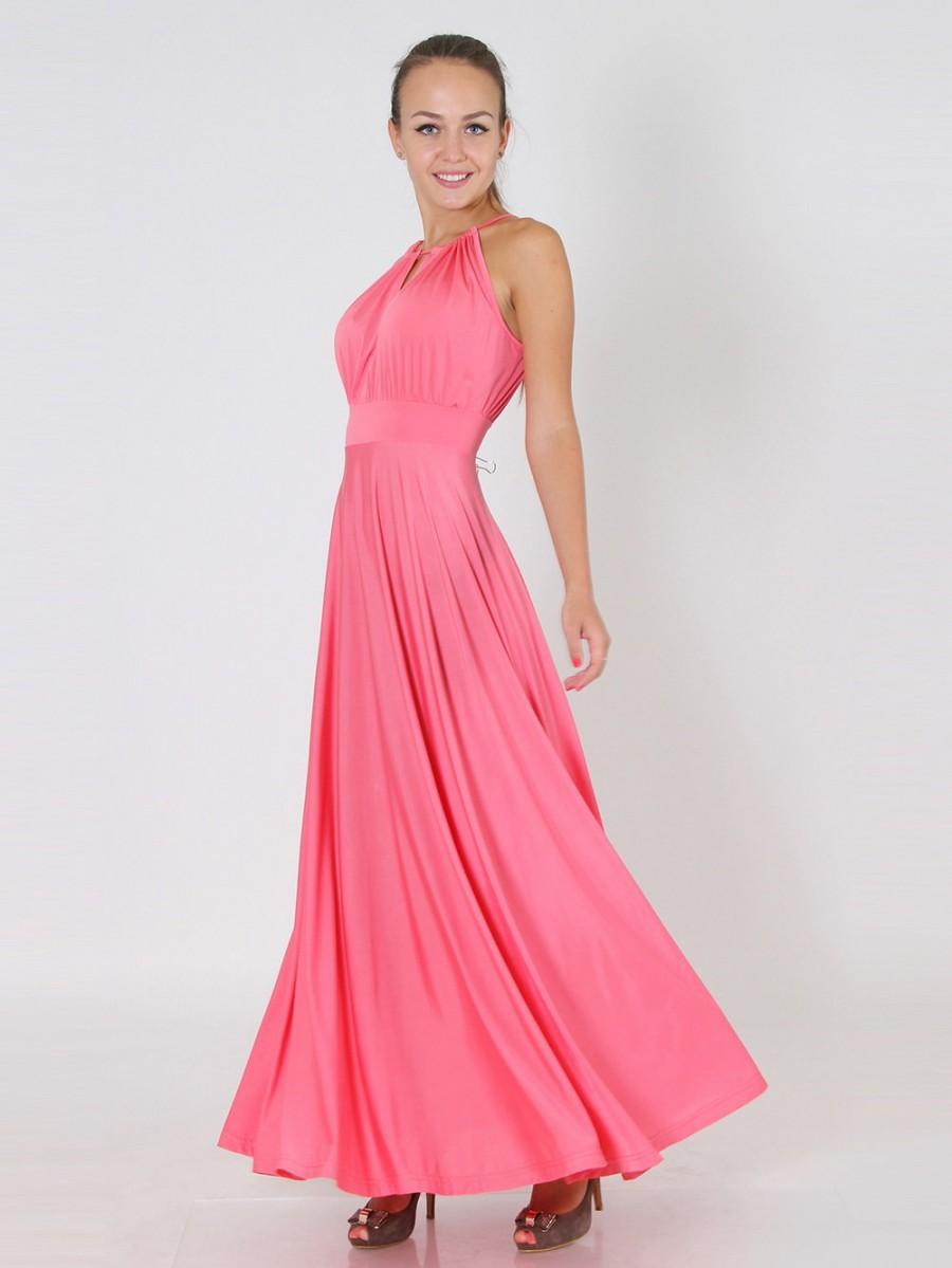 Mariage - Cute pink dress, Bridesmaid dress, Evening long dress, Alternative wedding, Maxi prom dress.