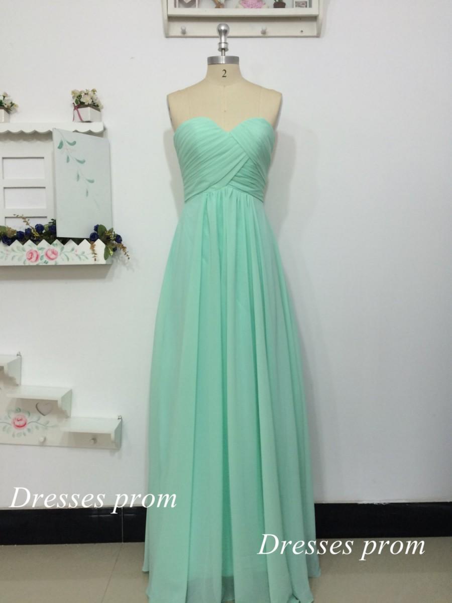 Mariage - Mint Bridesmaid Dress, Cheap Bridesmaid Dress Under 90, Bridesmaid Dress, Modest Bridesmaid Dress, Elegant Mint Prom Homecoming Dress 2015