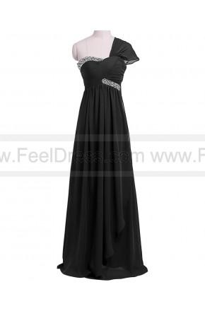 زفاف - Sleeveless Beading Pleats Full-length One Shoulder Formal Prom Dress