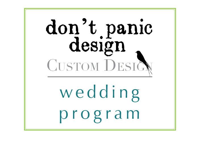 Hochzeit - Custom Wedding Program
