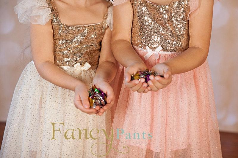 Wedding - Girls Sequin Dress, Flower girl Dress, Sparkle dress, Birthday Dress, Girls Dresses, Todddler Dress, Gold sequin, Party Dress