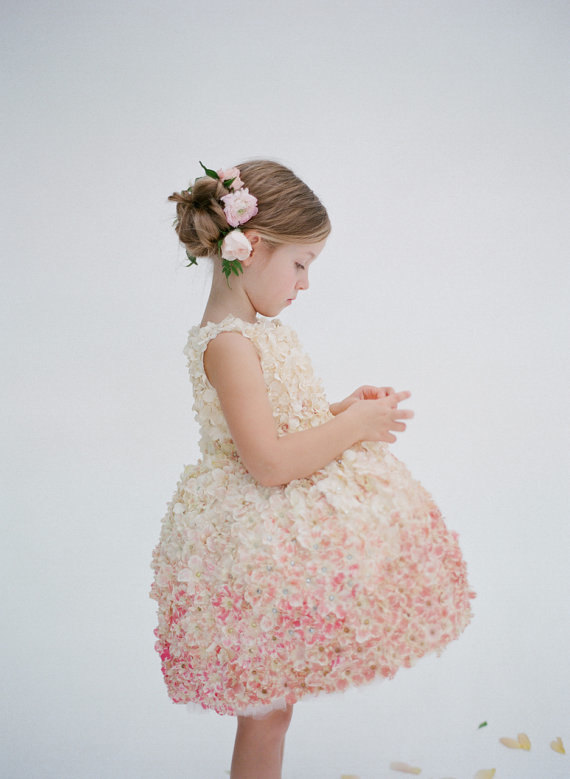 Hochzeit - The Pamela Flower Girl Dress- Blush
