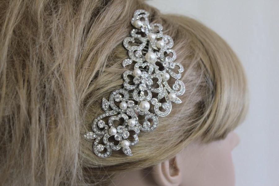 Mariage - Bridal hair accessory hair comb Wedding hair comb pearl Wedding hair jewelry Bridal hair comb vintage Wedding headpiece Bridal hair piece