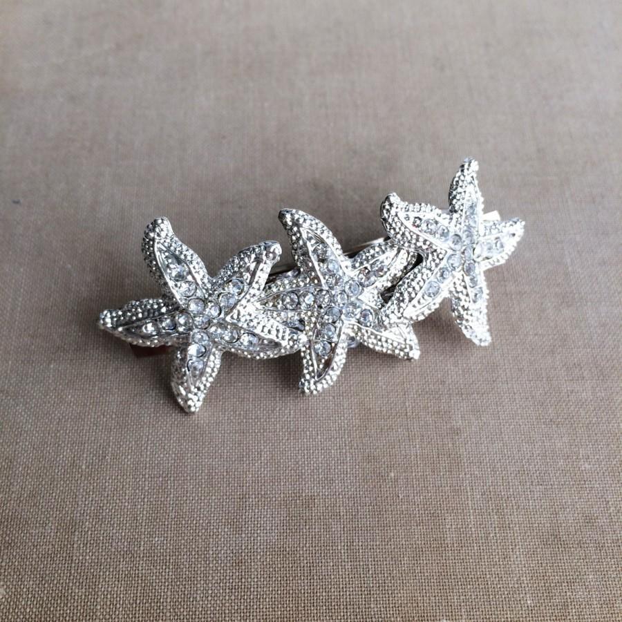 Starfish Hairclip, Beach Wedding Hair Accessories, Starfish Barrette
