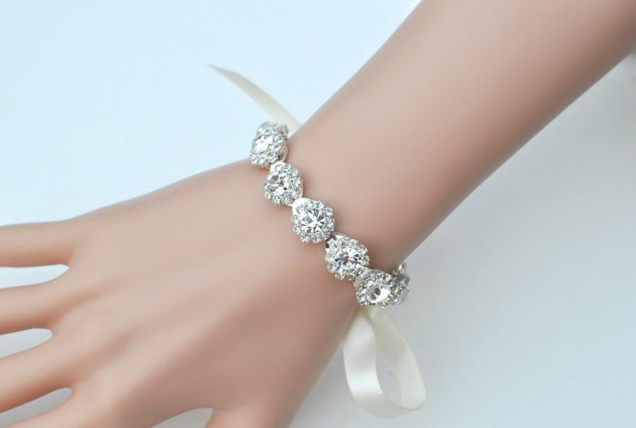 زفاف - Crystal bracelet, Bridal bracelet, Bridesmaid gift, bridesmaid bracelet, Wedding bracelet, bridal accessories, accessory, wedding, bridal