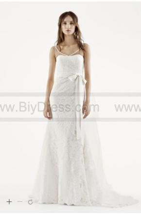Hochzeit - NEW! White by Vera Wang Illusion Tank Wedding Dress VW351227