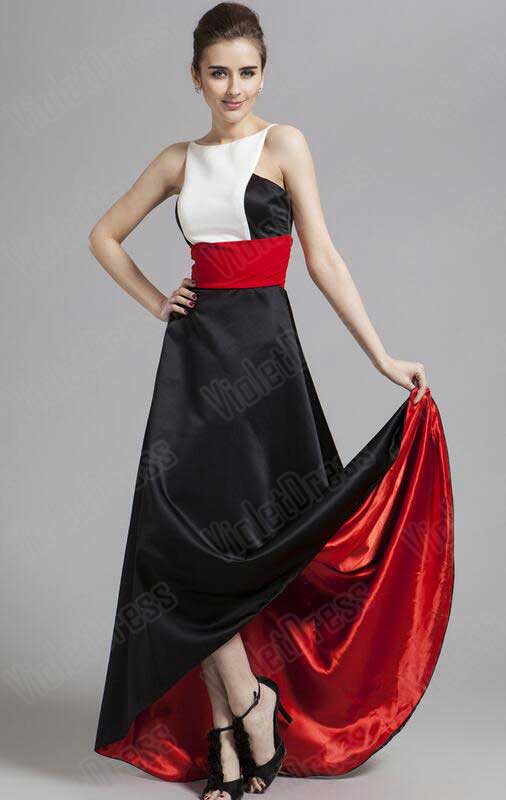 Mariage - A-Line Assorted Colors Sash Taffeta Long Prom Dress