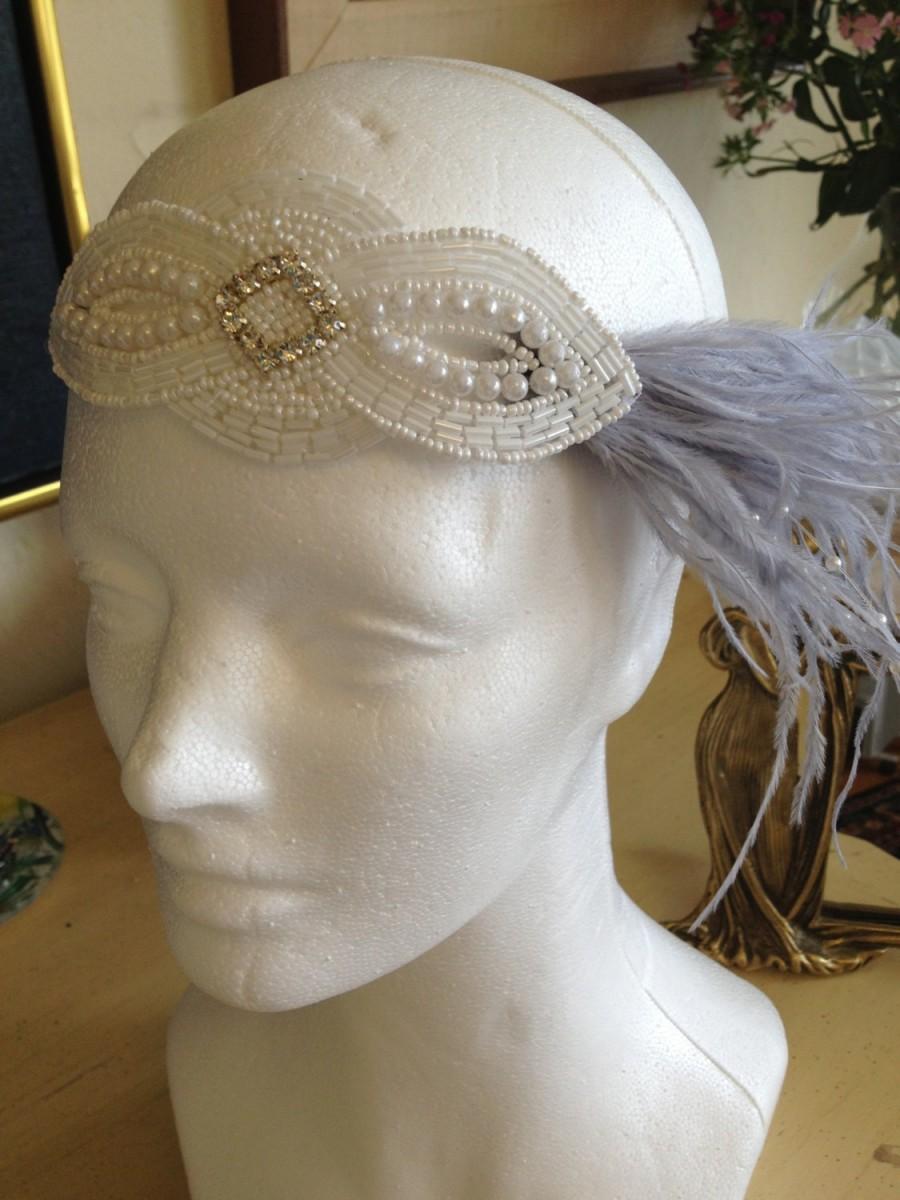 Mariage - 1920s Headband, Gatsby Wedding Headpiece, Wedding Dress Headband, 1920s Wedding Dress Hair Piece, Art Deco Bridal 1920s