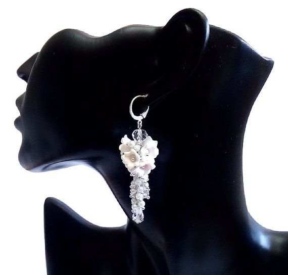 زفاف - Earrings White Lily of the valley, Flower Earrings, White Earrings, White Flowers, Bridal Jewelry, Gift, Perfect For Bride