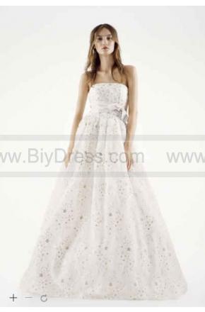 Свадьба - White by Vera Wang Organza Laser Cut Wedding Dress VW351219