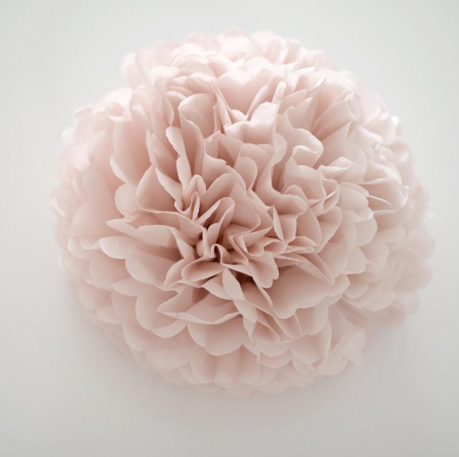 Mariage - Dusky / dusty pink - color tissue paper PomPom - wedding  party pompoms - Hanging decorations / Pom pom
