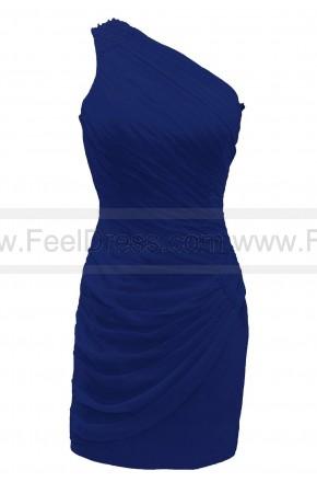 Wedding - Chic One Shoulder Beaded Chiffon Sheath Cocktail Gown Homecoming Dress