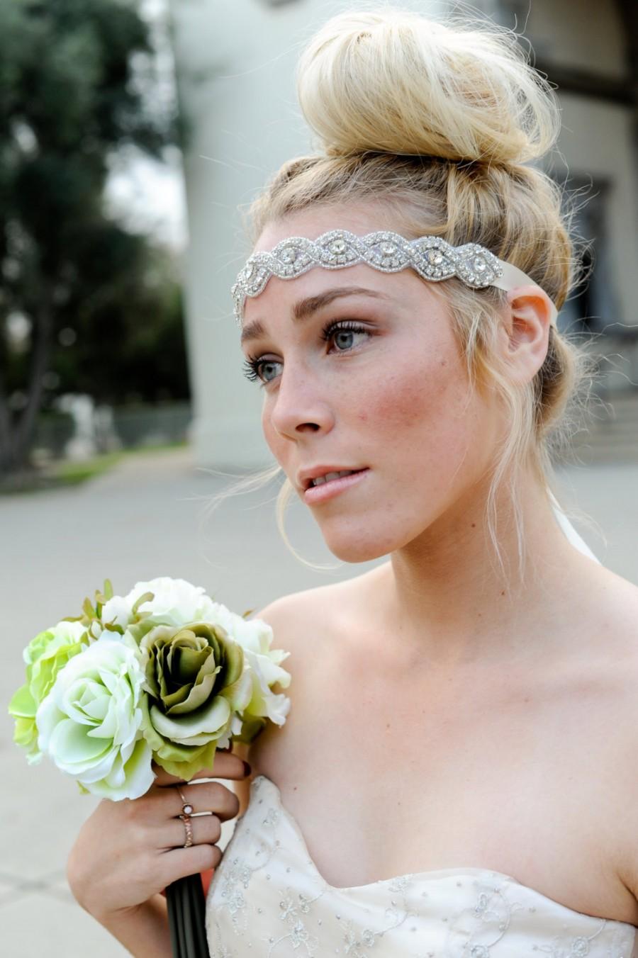 Mariage - Crystal Headband ,Bridal Headband, Vintage Headband, bridal headpiece,wedding hair piece, crystal headband, rhinestone headband