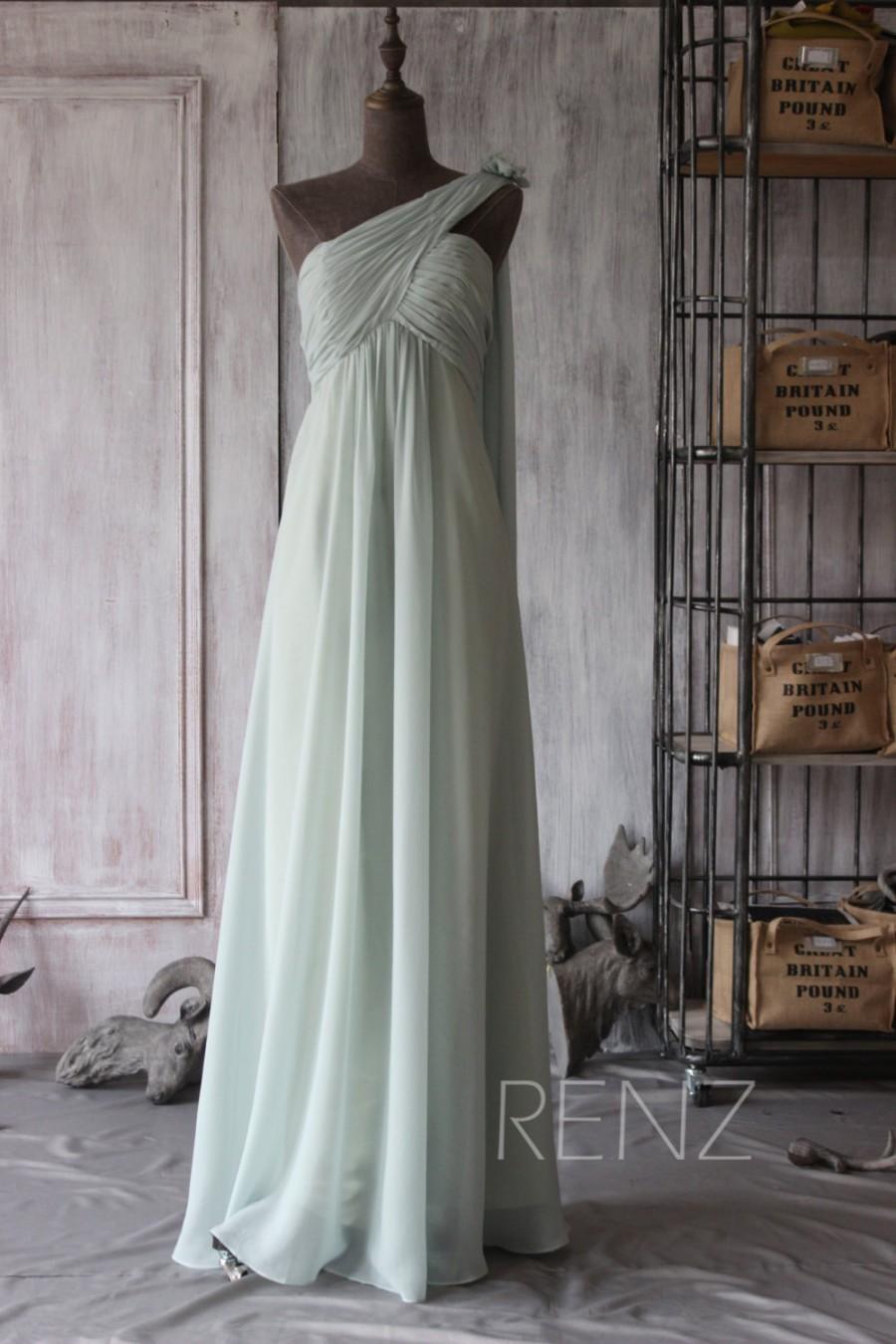 زفاف - 2015 Long Dusty Shale Bridesmaid dress, Empire Waist Wedding dress, Backless Prom dress, Womens Formal Evening dress floor length (F081)
