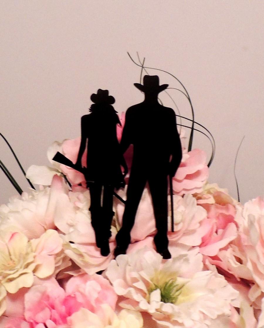 Wedding - Guns Out sexy Country Wedding Cake Topper