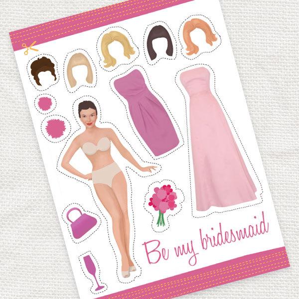 Wedding - be my bridesmaid card printable DIY kit