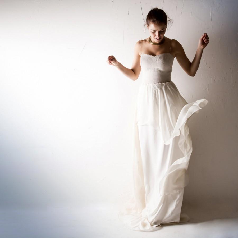 Hochzeit - Boho wedding dress, High low wedding dress, Corset wedding dress, Alternative wedding dress, Bohemian wedding dress, Silk Wedding dress