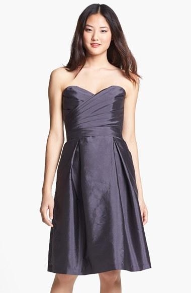 Wedding - Alfred Sung Satin Fit & Flare Dress