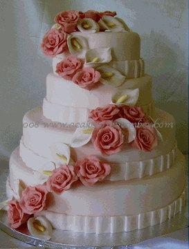 Gumpaste Flower Cascade For Wedding Cake Diy Wedding Cake
