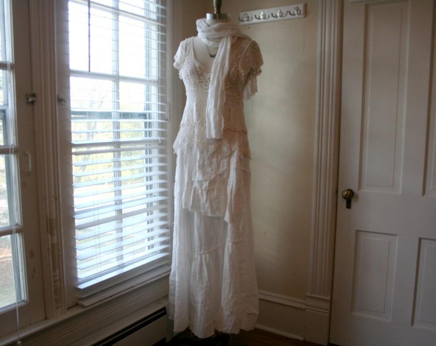 Hochzeit - Bohemian Breathe Again Eco Wedding Dress Gown
