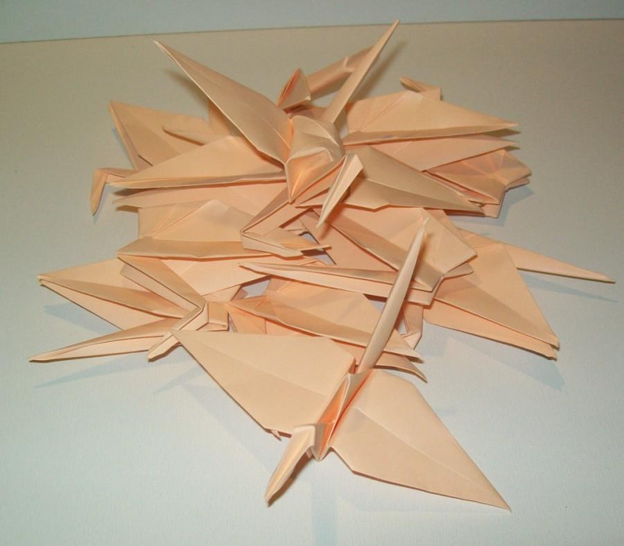 Свадьба - Wedding origami crane decor, Set of 1000  peach origami crane for wedding, wedding decor crane, origami crane, origami peach crane, wedding