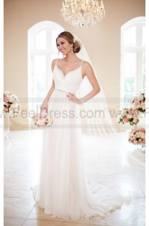 Wedding - Stella York Capri Chiffon Sheath Wedding Dress Style 6255