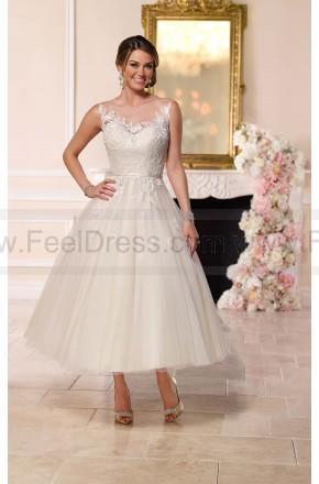 Hochzeit - Stella York Tea-Length Tulle Wedding Dress Style 6258