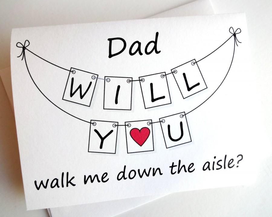 Wedding - Will You walk me down the aisle - Personalized Pennant Design
