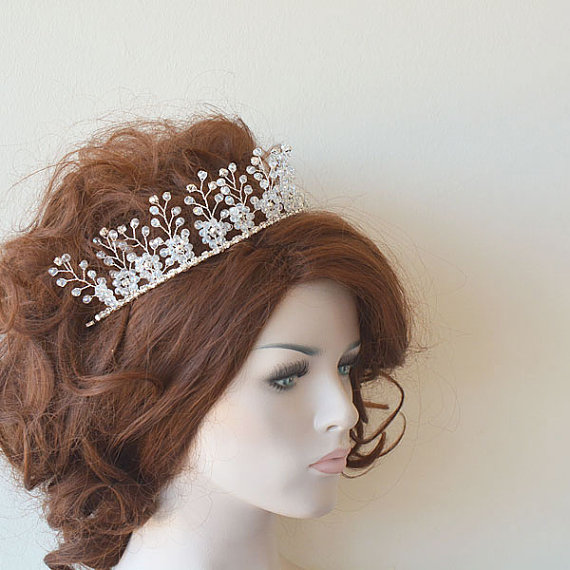 Hochzeit - Bridal Tiara, Wedding Tiaras, Wedding Hair Accessories, Bridal Headpiece, Bridal Hair Accessory, Crystal Tiara