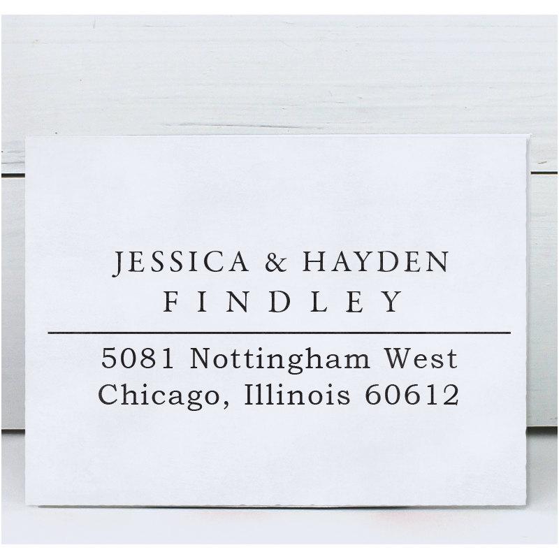 Wedding - Custom Address Stamp, Return Address Stamp, Personalized Address Stamp  Eco Mount Address Stamp - Nottingham