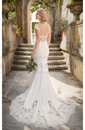 Mariage - Essense of Australia Lace Cap Sleeve Wedding Dress Style D1897