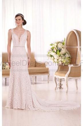 Hochzeit - Essense of Australia Low V-Neck Bridal Wedding Gown Style D2046