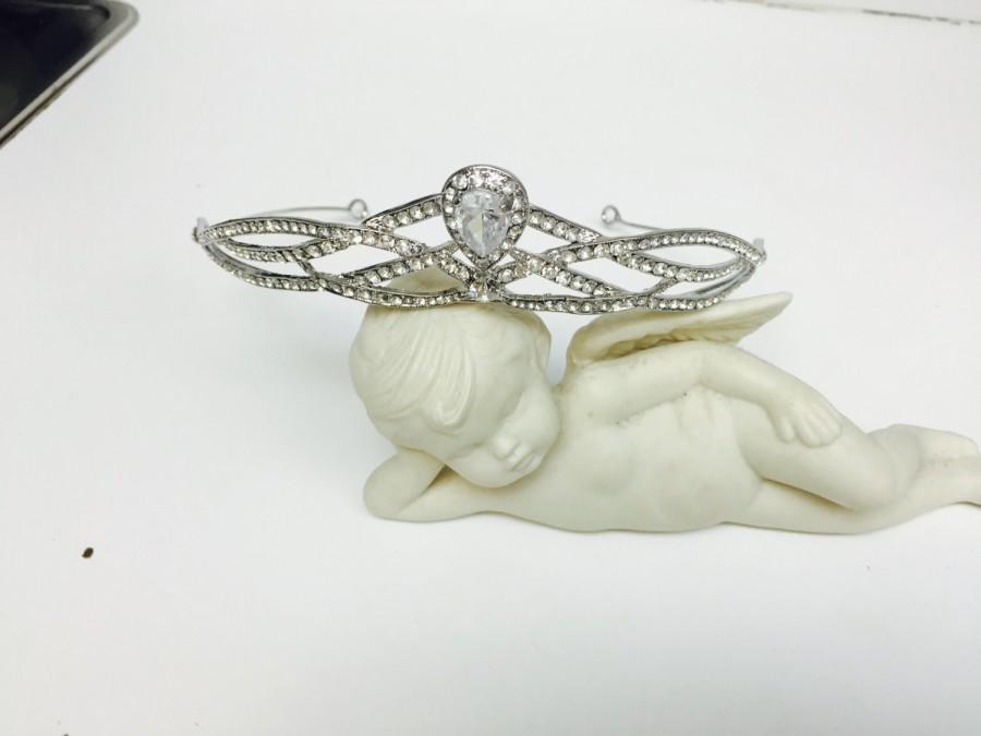 Mariage - Magnificent Art Deco Rhinestone Bridal Tiara Crown